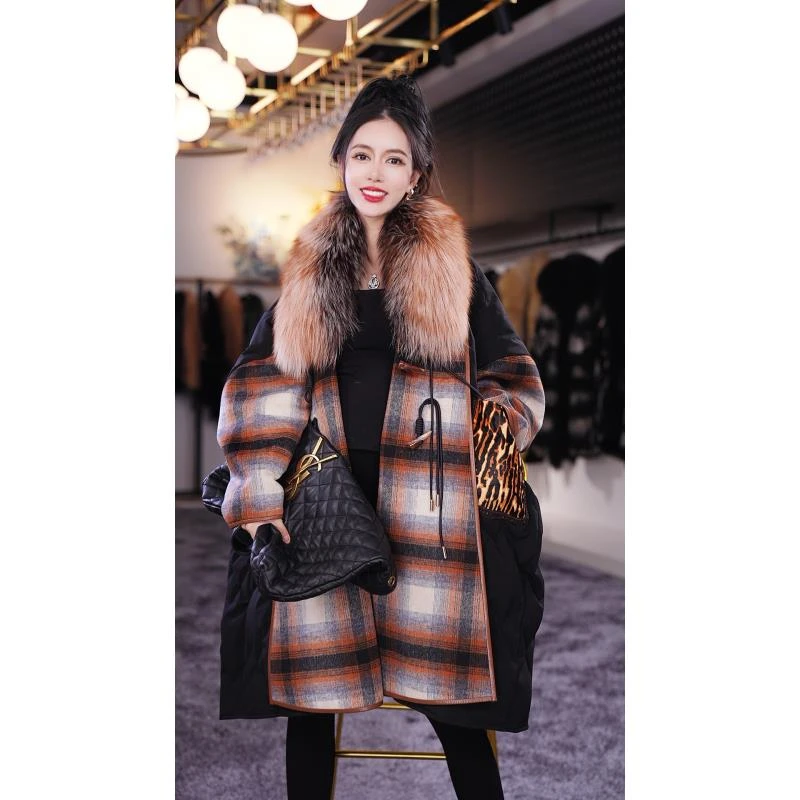 YJ【十一推荐】羽绒服鹅绒女外套99471加厚冬季衣长款【防寒】