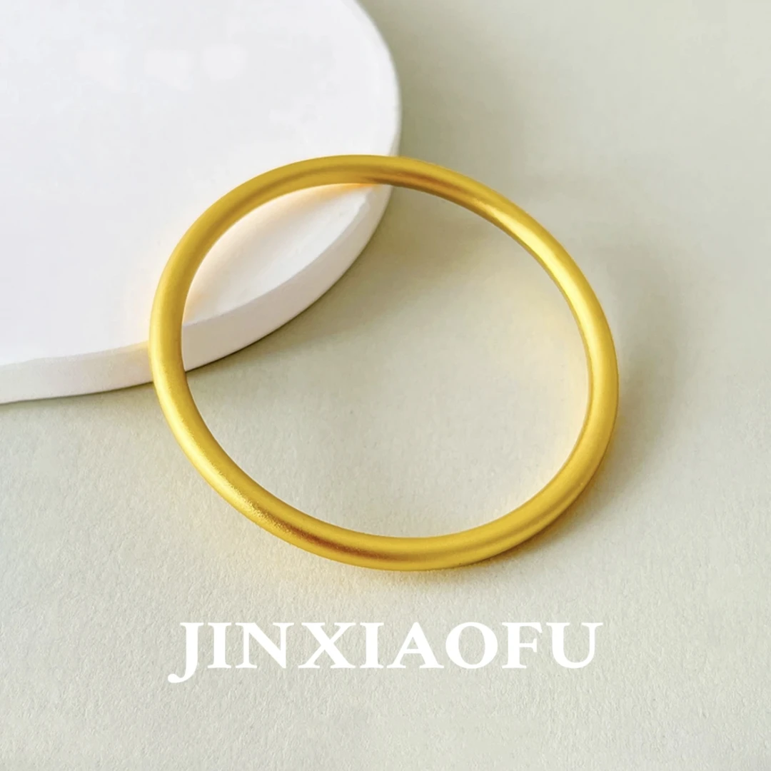 铜合金手镯 JINXIAOFU｜金小福｜古法素圈传承复古精工版实心