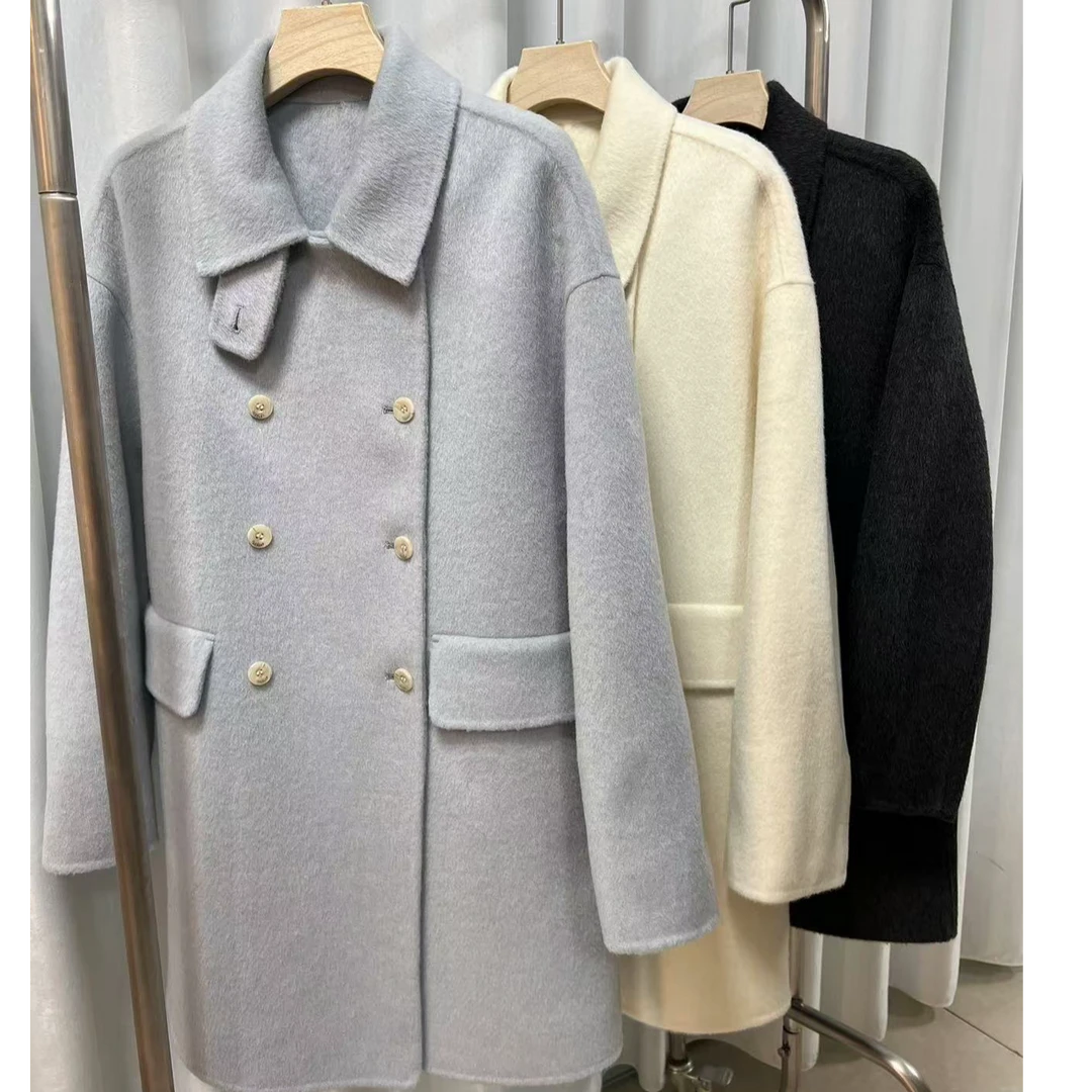 韩国东大门oun*ce羊毛大衣一手长韩版时尚百搭气质显瘦中长款秋冬