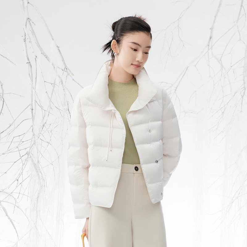 波司登新款鹅绒新中式时尚洋气简约气质女款户外羽绒服外套