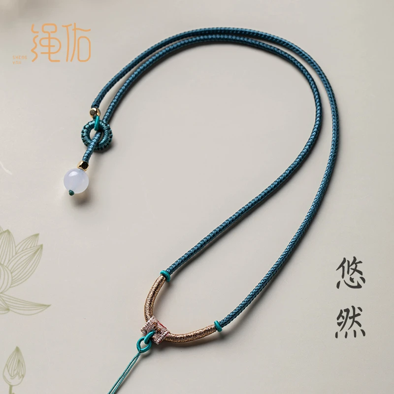 非金属吊坠 手编吊坠绳子挂脖高档项链绳简约锁骨女款细绳