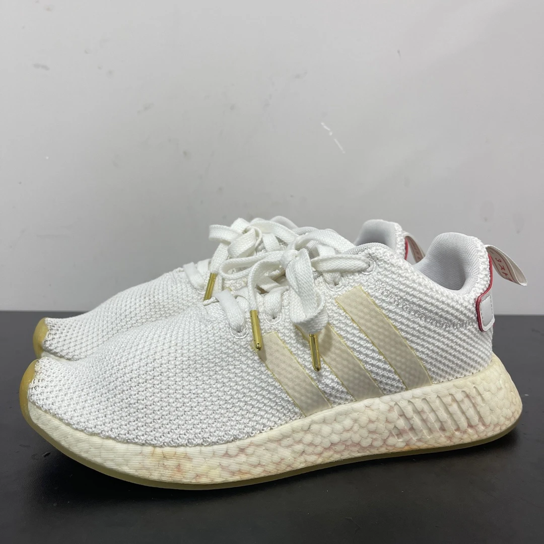 贰/42.5码/adidas originals NMD白二手跑鞋/9新/原盒/公价1399
