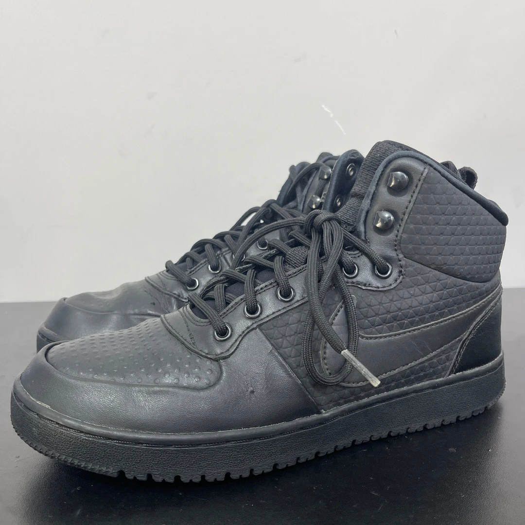41码/Nike Court Borough Mid休闲黑板鞋/鞋帮小破损9新/无原盒/