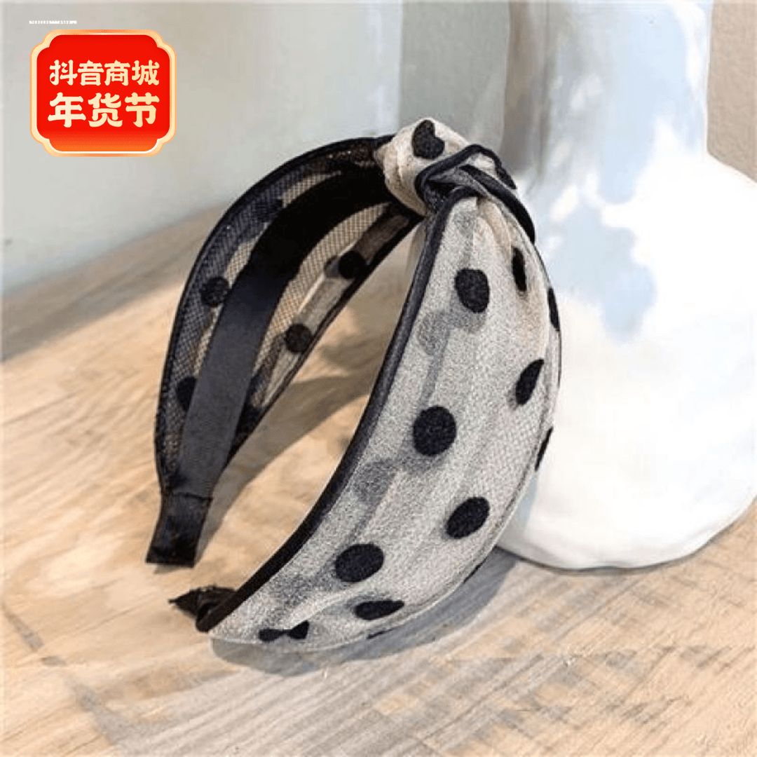 显白设计质感波点网纱发箍气质清新百搭新款女生压发甜美ins简约