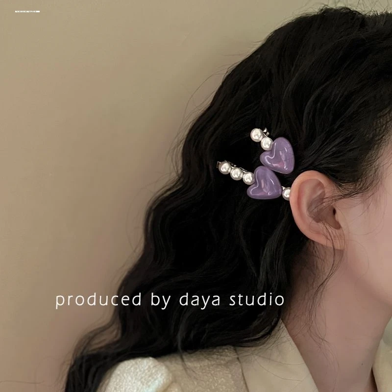 发卡2025波光爱心发夹头饰碎发夹子少女百搭显白精致气质新款发饰