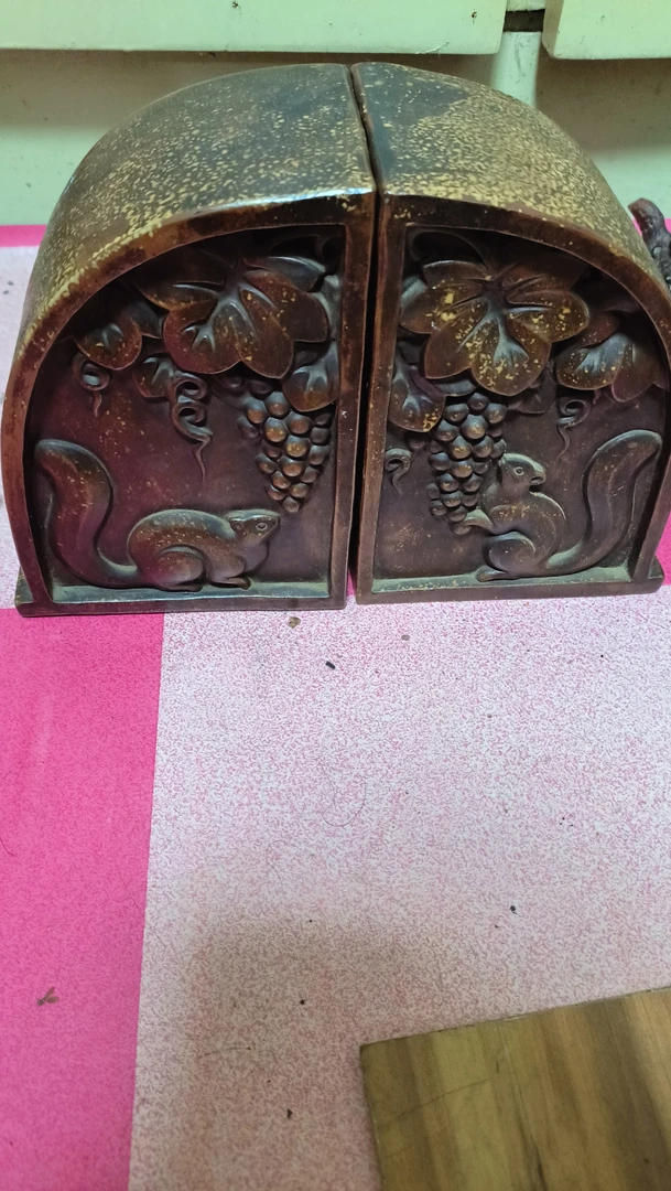 中古备前葡萄松鼠屏风置物