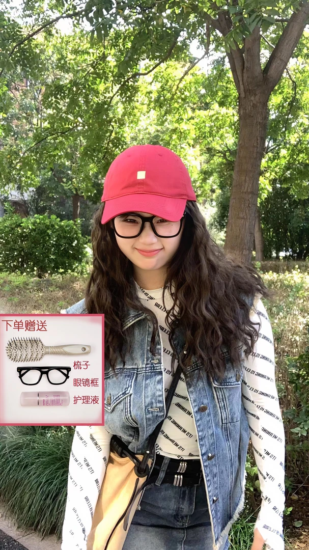 肉肉一体式鸭舌帽仿真假发自然百搭时尚懒人素颜神器全头套式