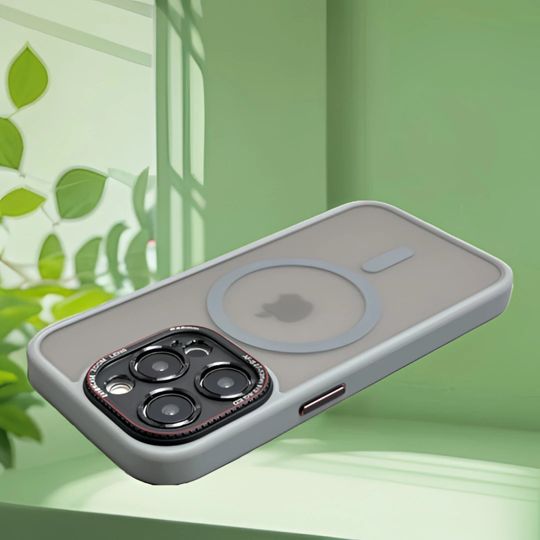 羽冠适用苹果15ProMax保护套13磨砂金属12肤感全包iPhone14磁吸壳