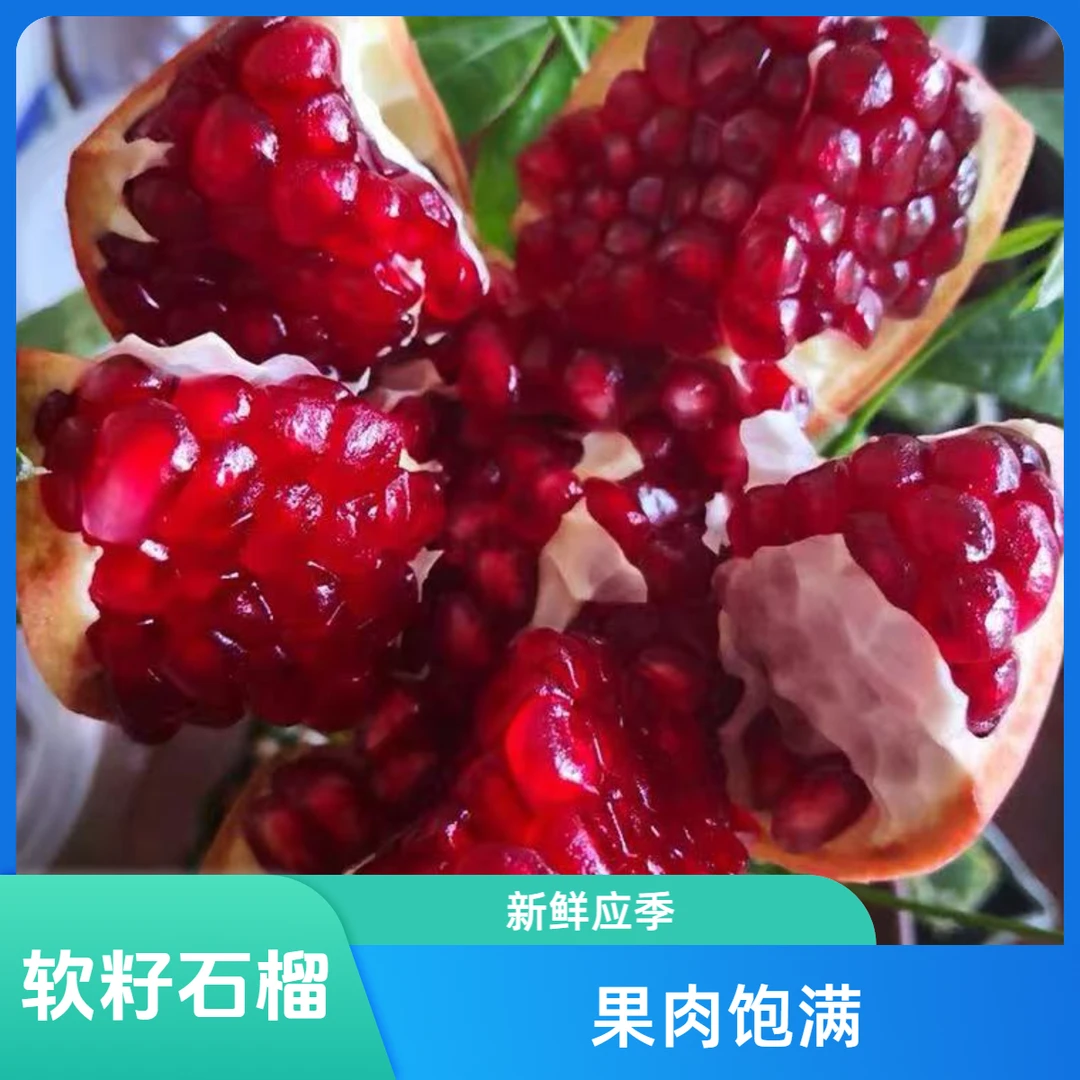 四川大凉山突尼斯软籽石榴新鲜应季薄皮红宝石孕妇水果1/3/5斤