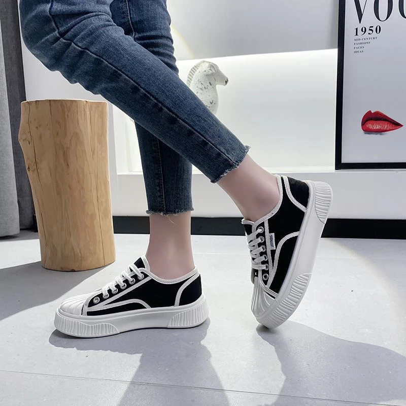 新疆包邮XZL-8贝壳头帆布鞋新款爆款ins百搭平底休闲学生运动板鞋