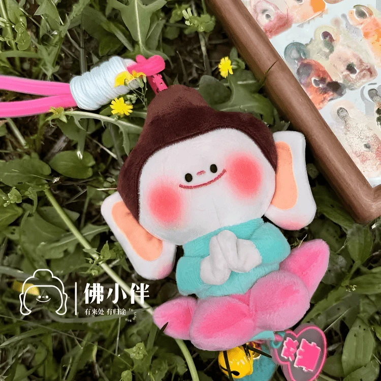 新版云冈石窟小佛合什莲花文创纪念品钥匙扣车载挂件随身玩偶佛友