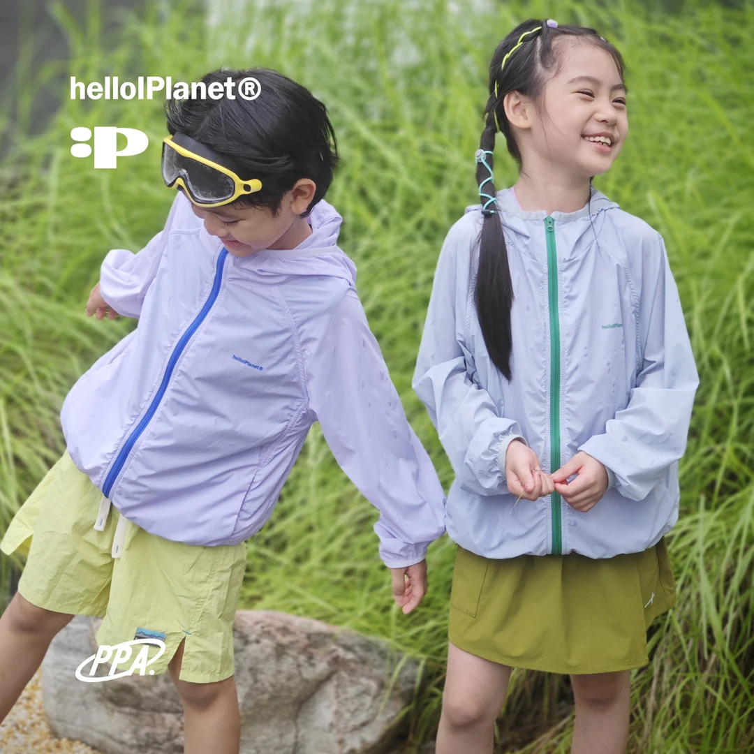 PPAPA 纯色防晒衣外套连帽透气轻薄夏季户外宽松男女童装813443