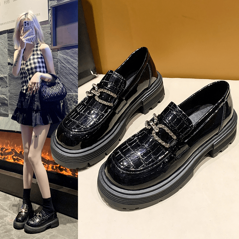 【时髦好物】复古圆头乐福鞋鞋子女鞋单鞋时尚百搭英伦风厚底乐福鞋