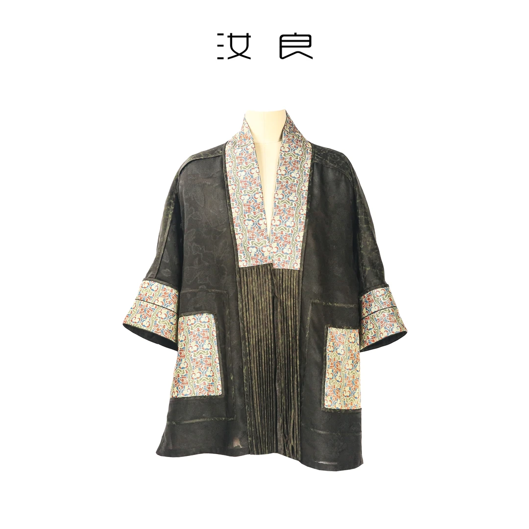 蜀锦重工撞色流苏外披上衣