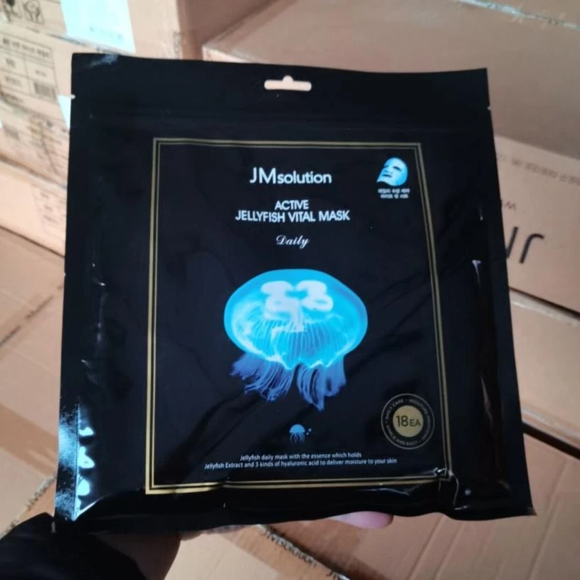 韩国JMsolution肌司研蚕丝面膜水母补水保湿贴片面膜正品18片装
