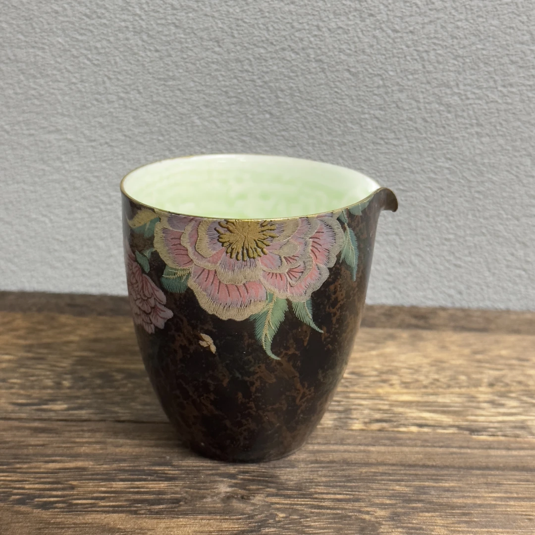 茶禾 洞尚造物茶云锦缂丝公道杯