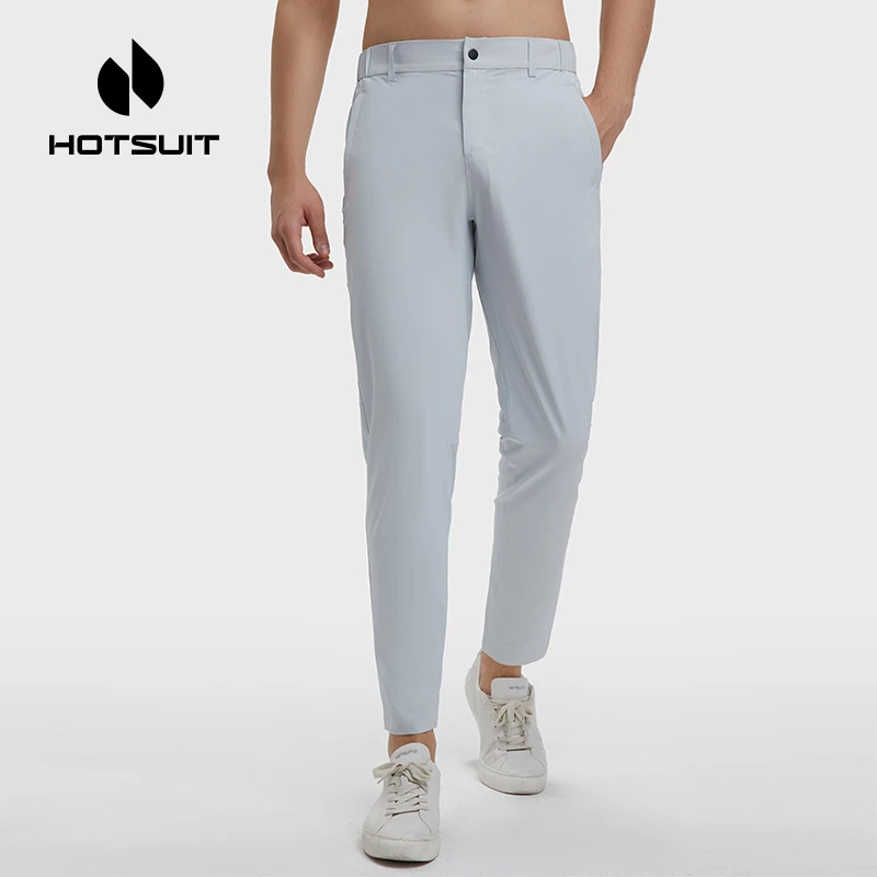 hotsuit后秀直筒休闲裤男2023年冬季款弹力修身裤子透气运动长裤q