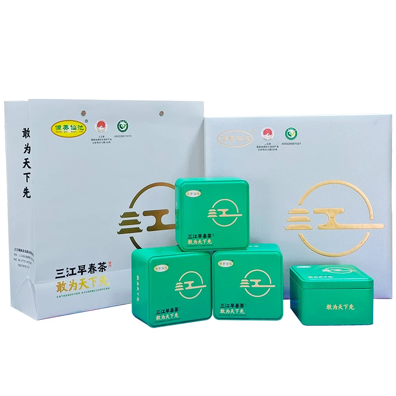 侗美仙池绿剑/翠剑三江早春茶单芽雀舌50g/200g礼盒栗香特级绿茶