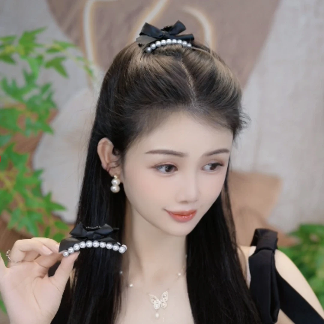 珠珠蝴蝶结小号抓夹女刘海夹碎发前额ins风学生侧边头发夹子发卡