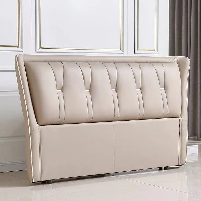 新款高档床头靠背板软包皮质软靠背简约全实木落地床头单买可定制