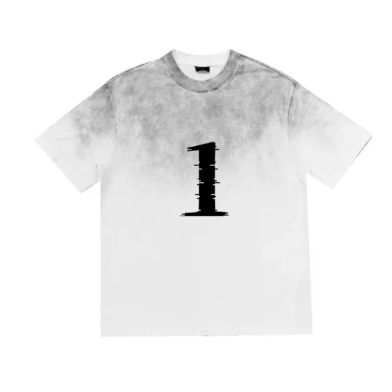 【1号】轻奢潮牌男士短袖重工刺绣网红同款短袖