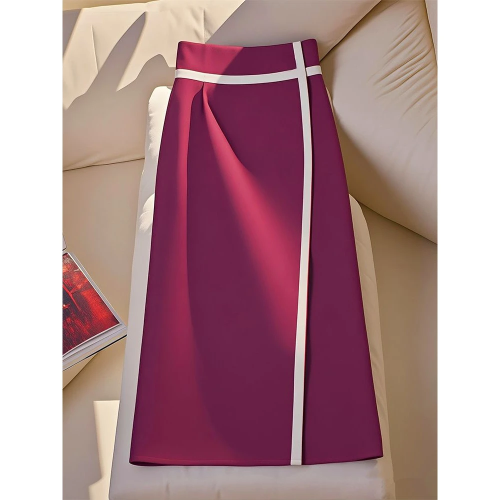 2025秋季新款时尚显瘦包臀开叉一步裙法式高级感气质高腰半身裙女