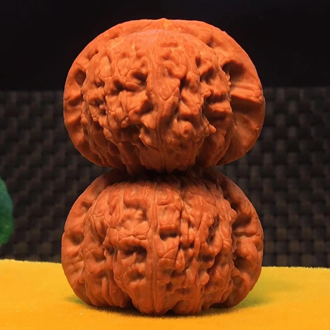 文玩核桃把玩盘玩官帽四座楼狮子头手把件白狮子磨盘野生小众虎头