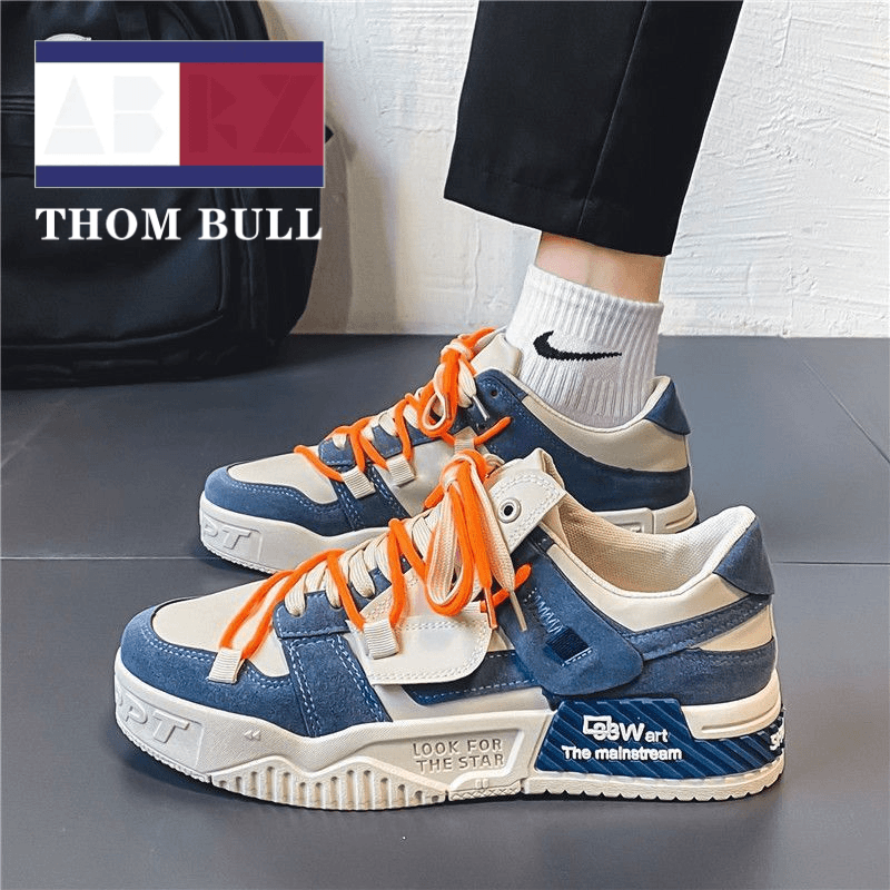 2024春季男鞋新款潮流百搭休闲运动鞋男原创小众厚底熊猫板鞋子男