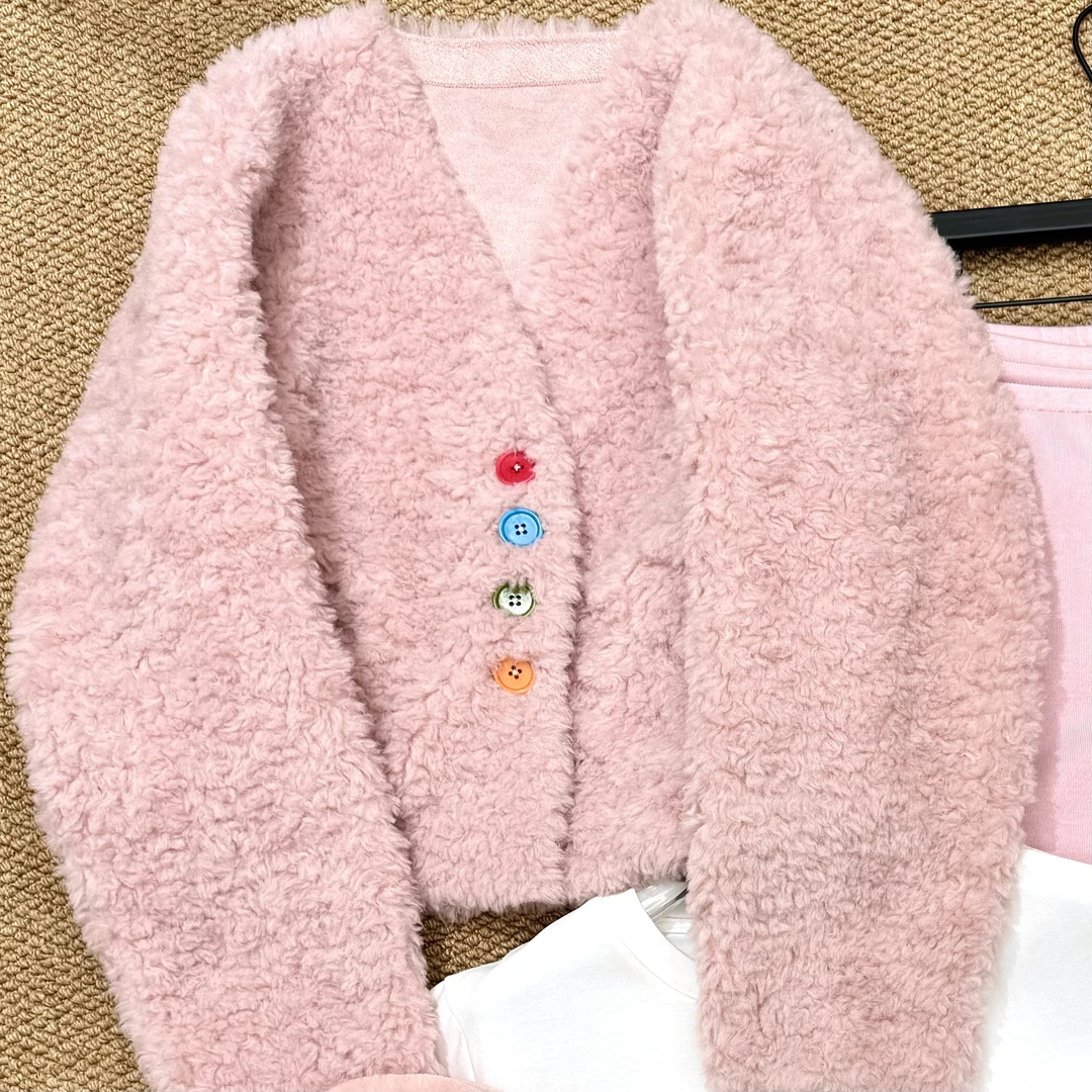 muhou25/小香风毛绒短款秋冬时尚麂皮绒外套