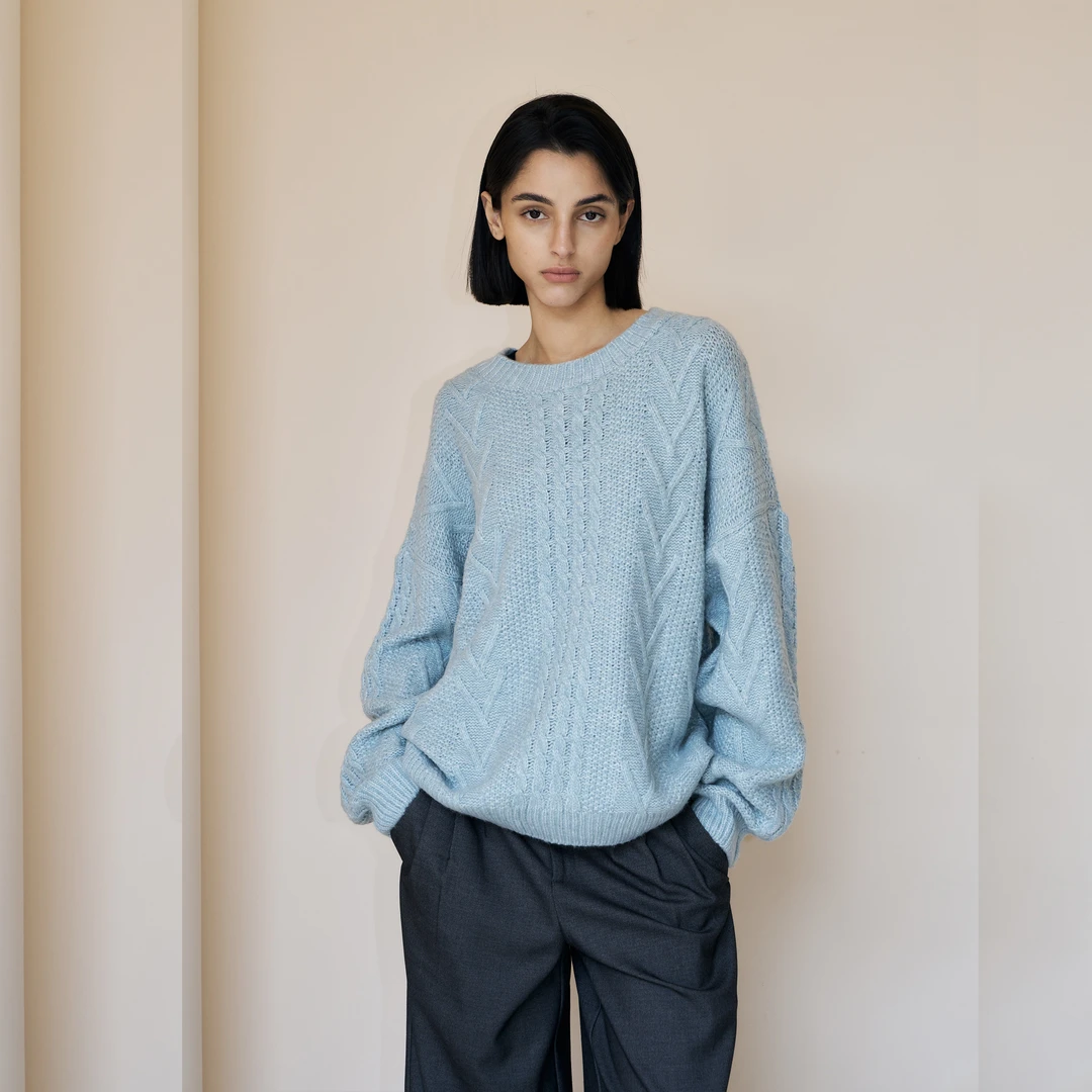 NOEND 23AW宽松慵懒针织套头衫毛衣