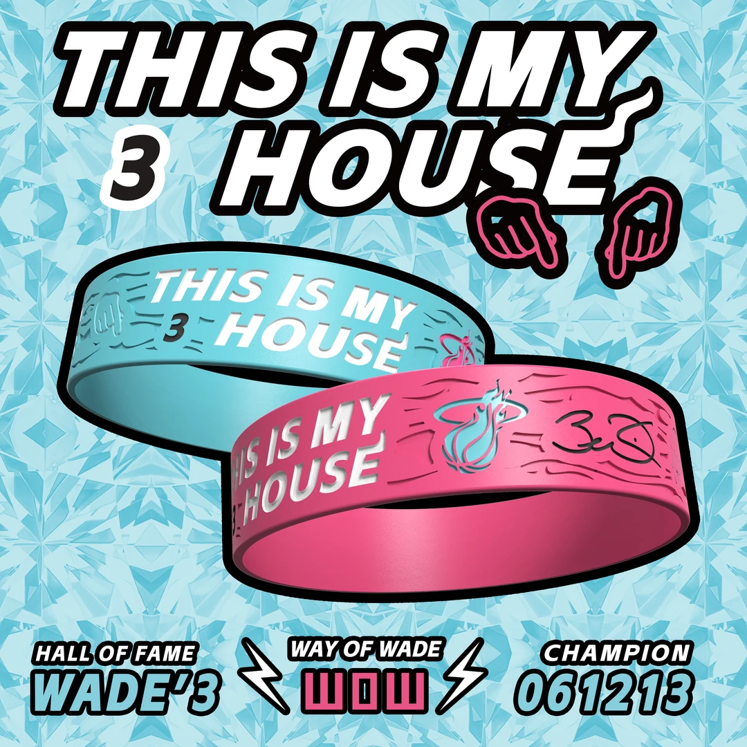 SAMPLE样品 韦德闪电火焰系列手环 韦德之道热火篮球周边礼物