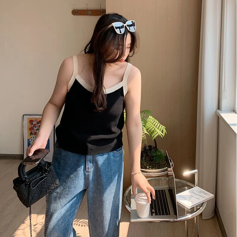 吊带背心显瘦内搭打底夏季小众无袖外穿网红短款设计感性感