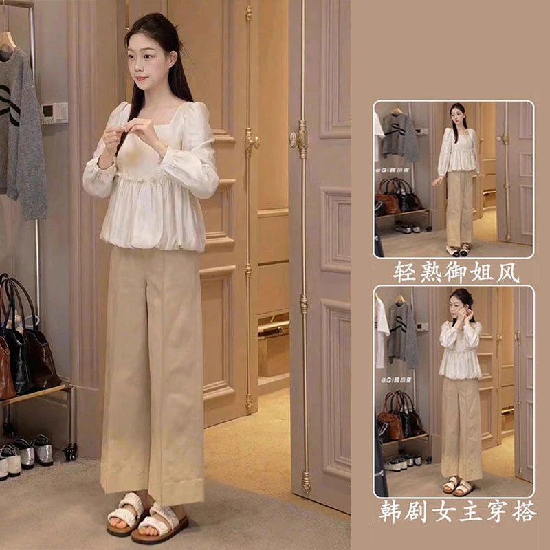 气质一整套入秋穿搭小香风时尚高级感方领上衣独特绝美小套装早秋