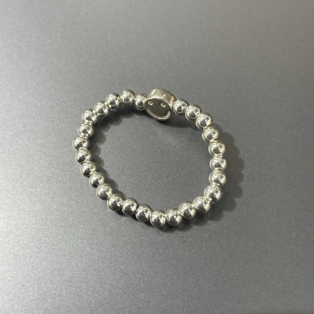 925银戒指 筱米专属笑脸银指圈D038 md