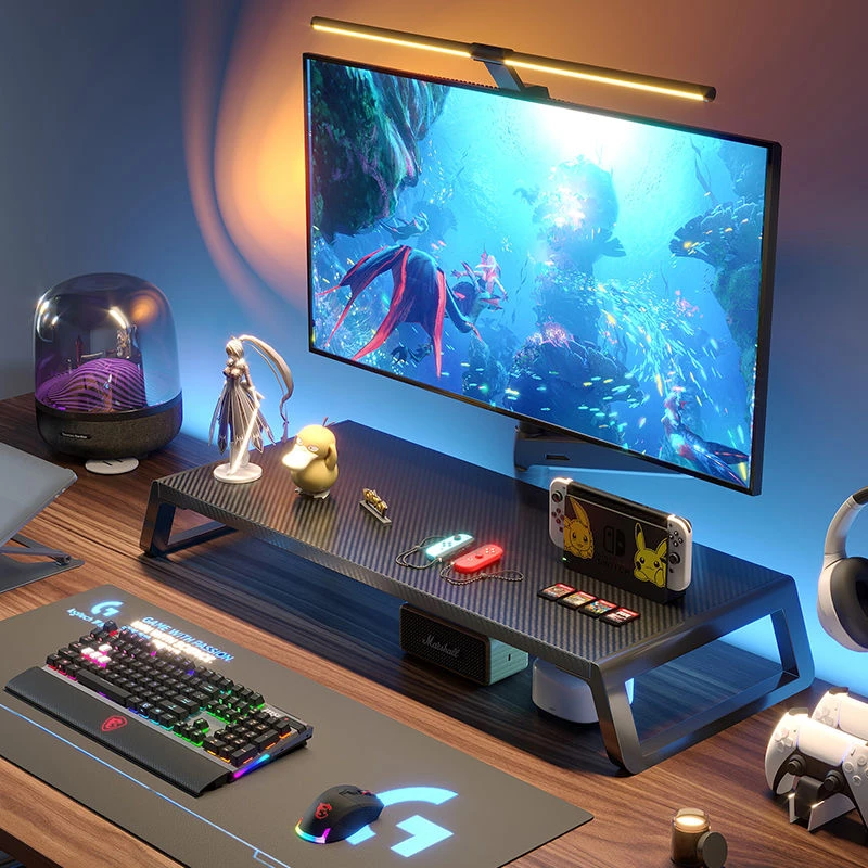 新疆包邮电脑台式显示器屏幕桌面增高架支撑架加高底座办公桌置物