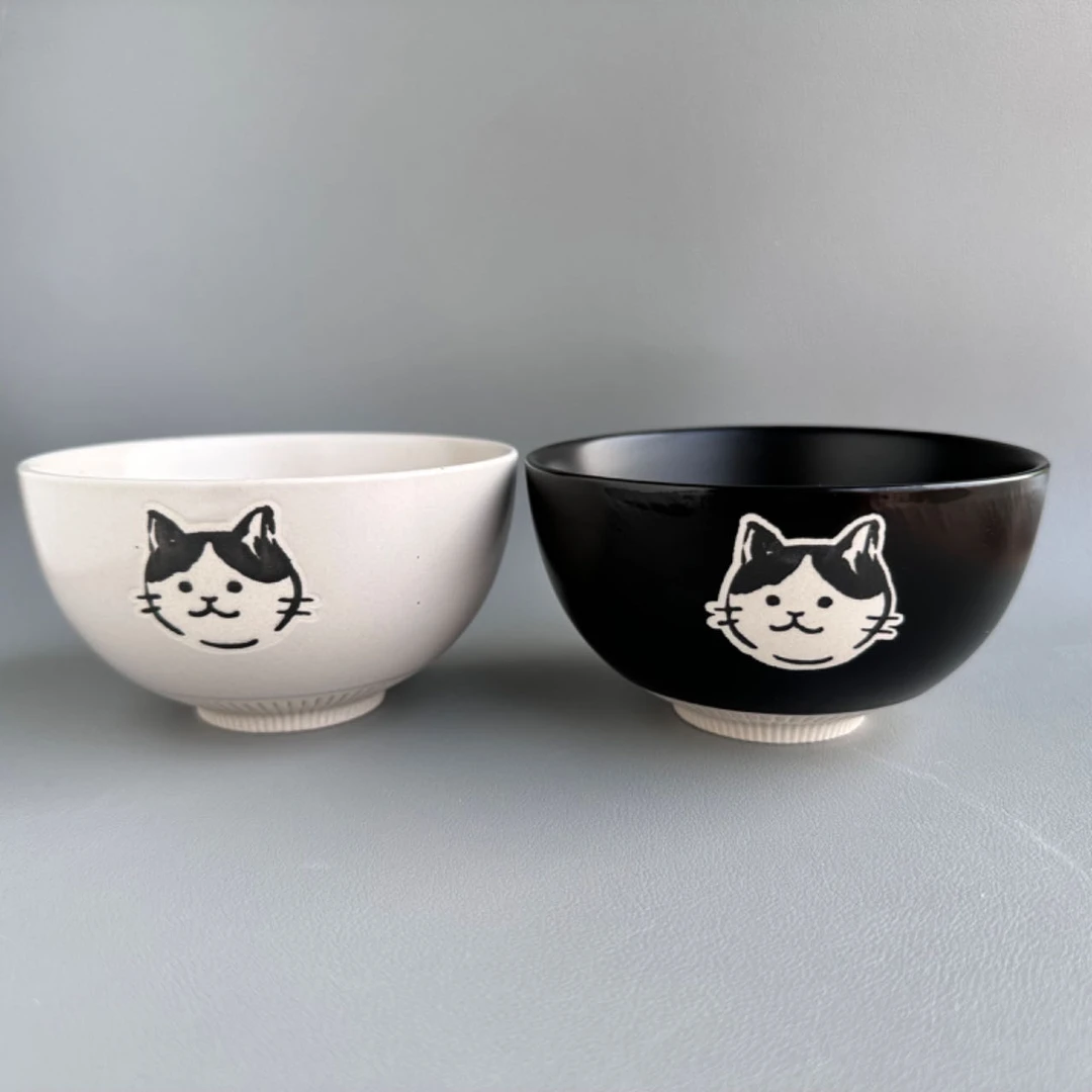 黑白猫咪饭碗系列