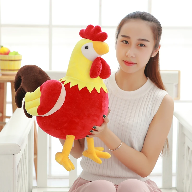 海利伟小鸡毛绒玩具鸡公仔仿真大公鸡柔软陪伴布娃娃儿童鸡年生肖