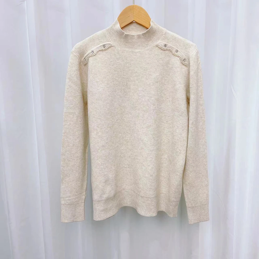 沾妮光女装时尚保暖网红韩版秋冬简约大气上档次中厚款半高领