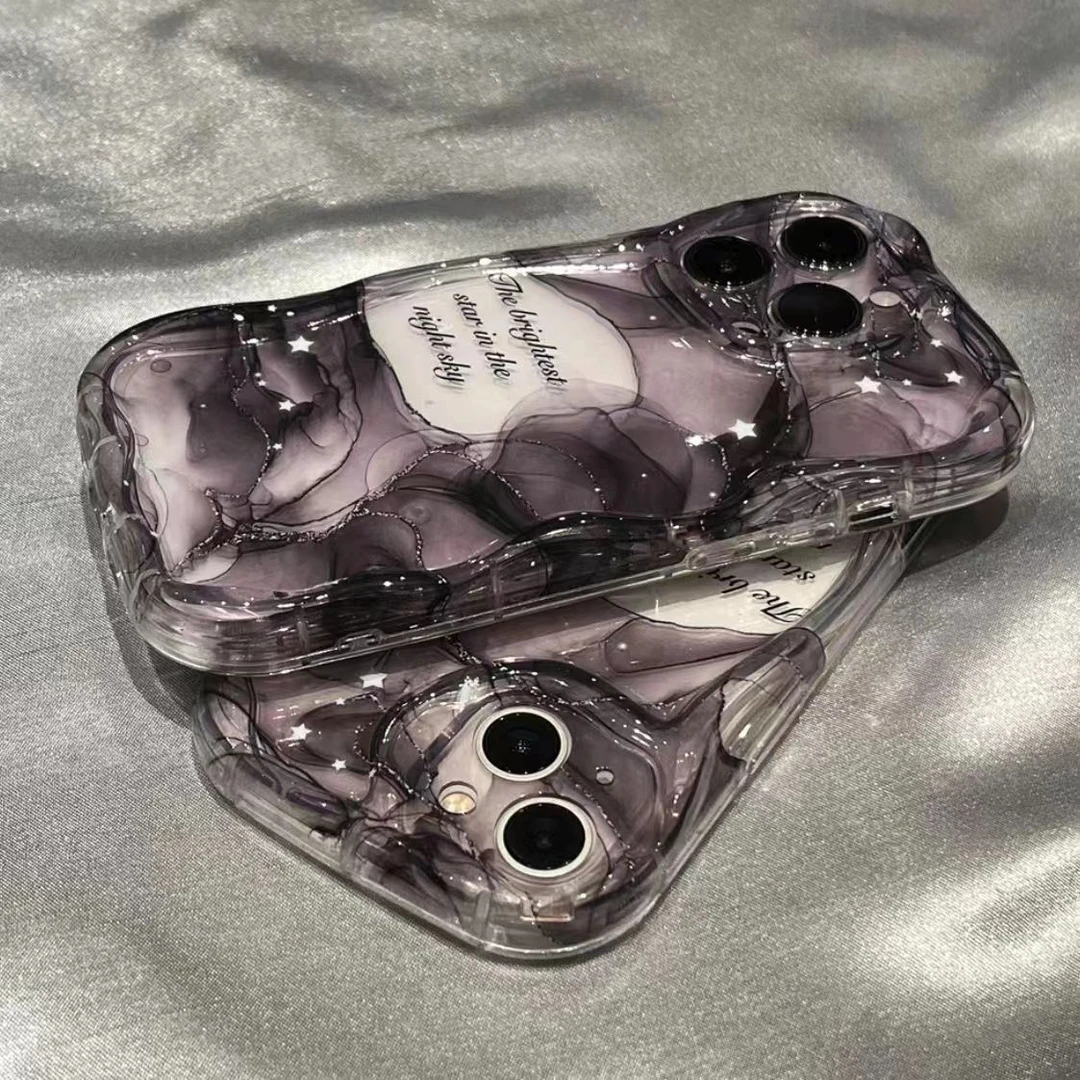 暗黑紫晕染苹果14promax手机壳iPhone15/13防摔12全包11高级感xr