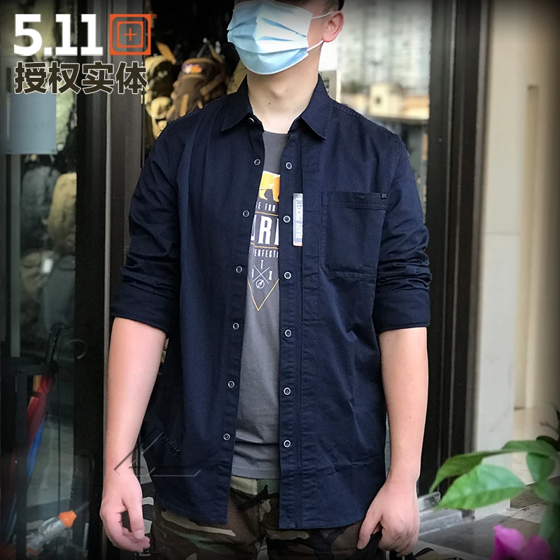 美国5.11传奇长袖衬衣微弹511休闲户外男衬衫修身薄款外套72522