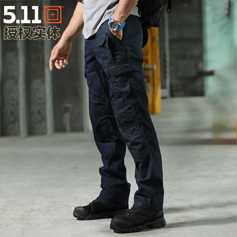 美国5.11休闲裤战术裤男74512弹力格子布工装休闲修身防水多袋裤