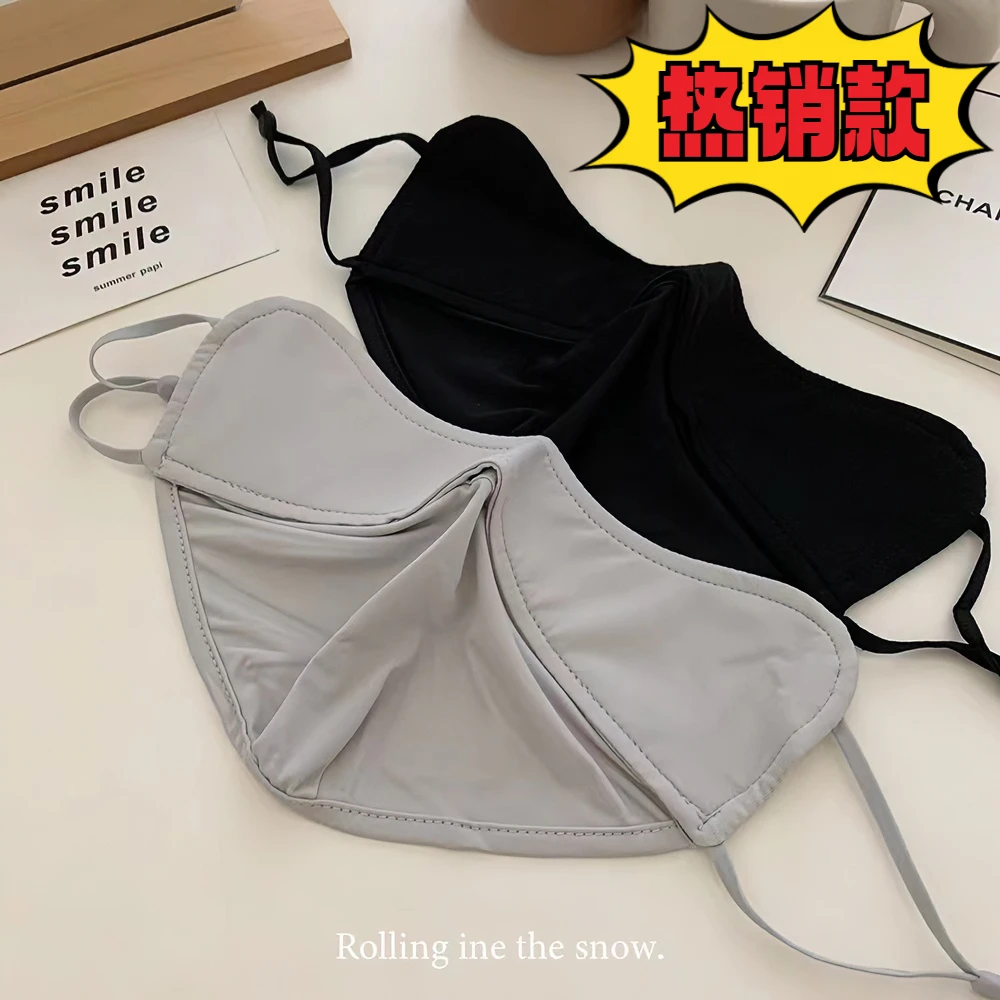 防紫外线冰丝防晒口罩女高颜值护眼角遮阳夏季轻薄透