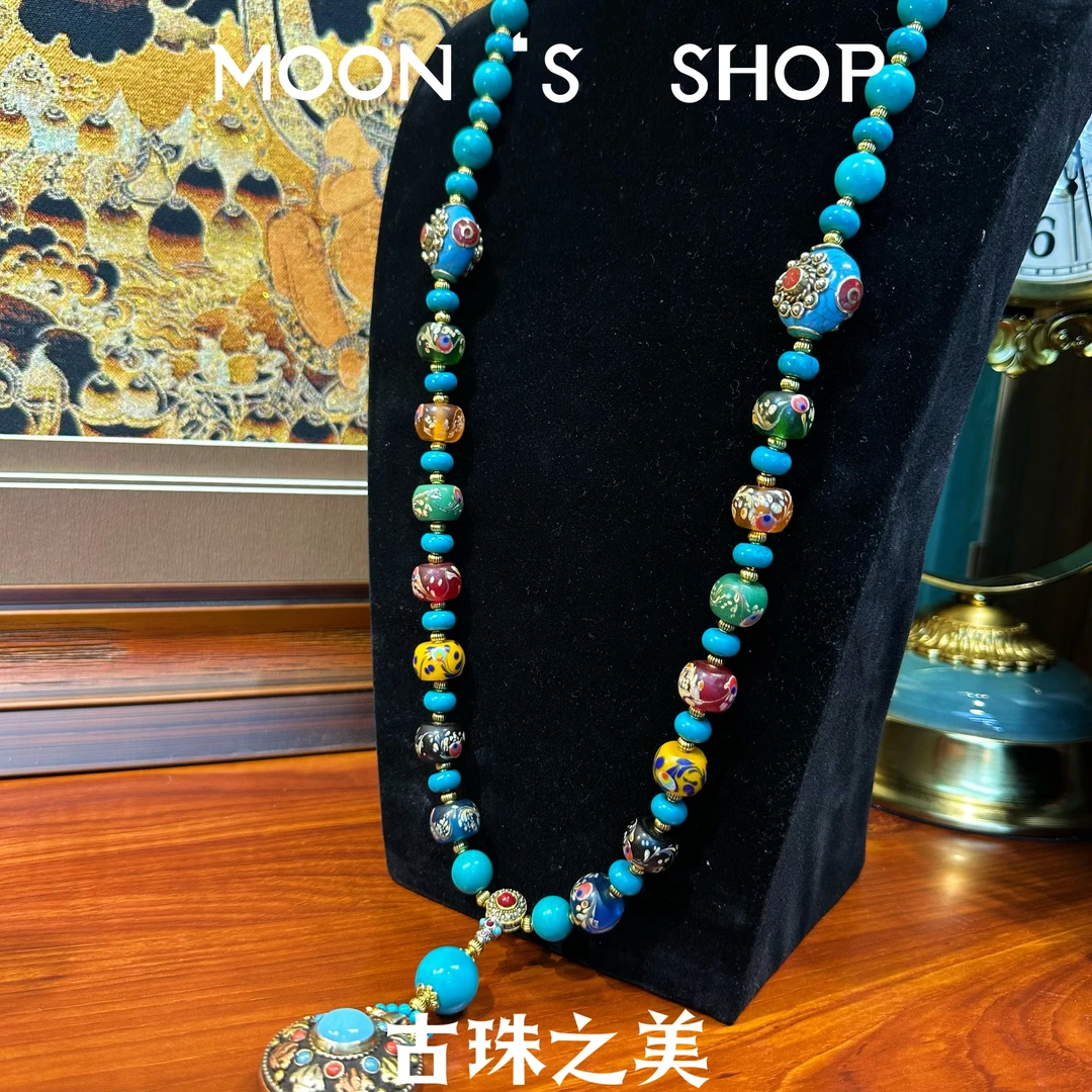 铜合金项链 Moonvintage首饰【凤尾花纹项链】