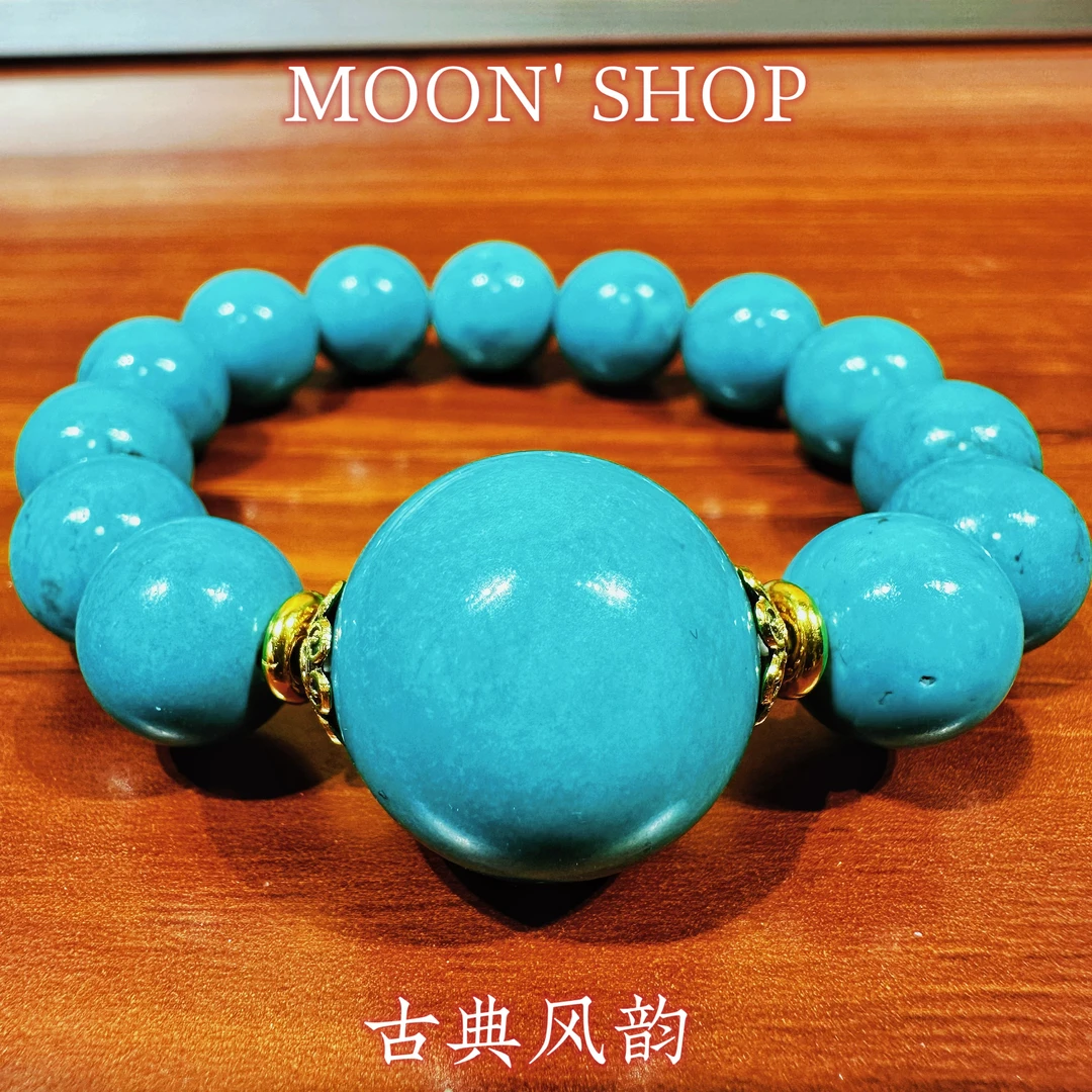 铜合金手链 Moonvintage首饰【中号蓝色手饰】