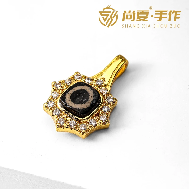 尚夏精工玛瑙改卡环卡子配饰吊坠