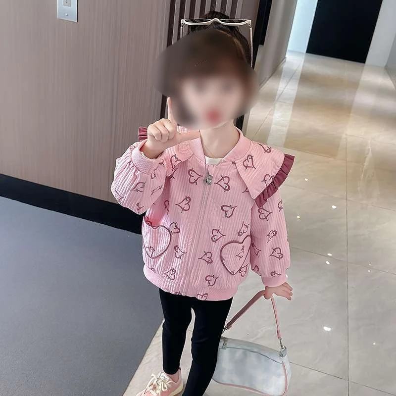 米果 时尚女童韩版外套  秋装外套