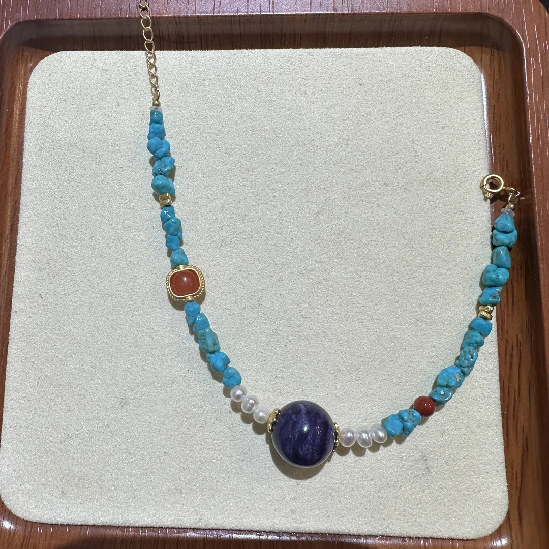 【铭舍 】绿松石随形手链手串搭配国风文玩珠宝