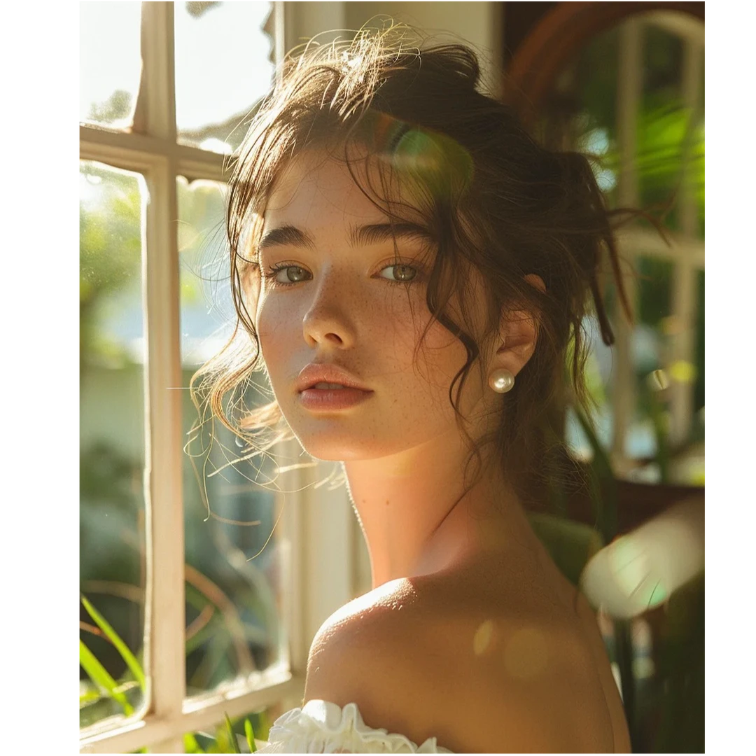 非金属仿珍珠耳饰 万年经典粉光珍珠耳钉耳环高级感LSRS3002