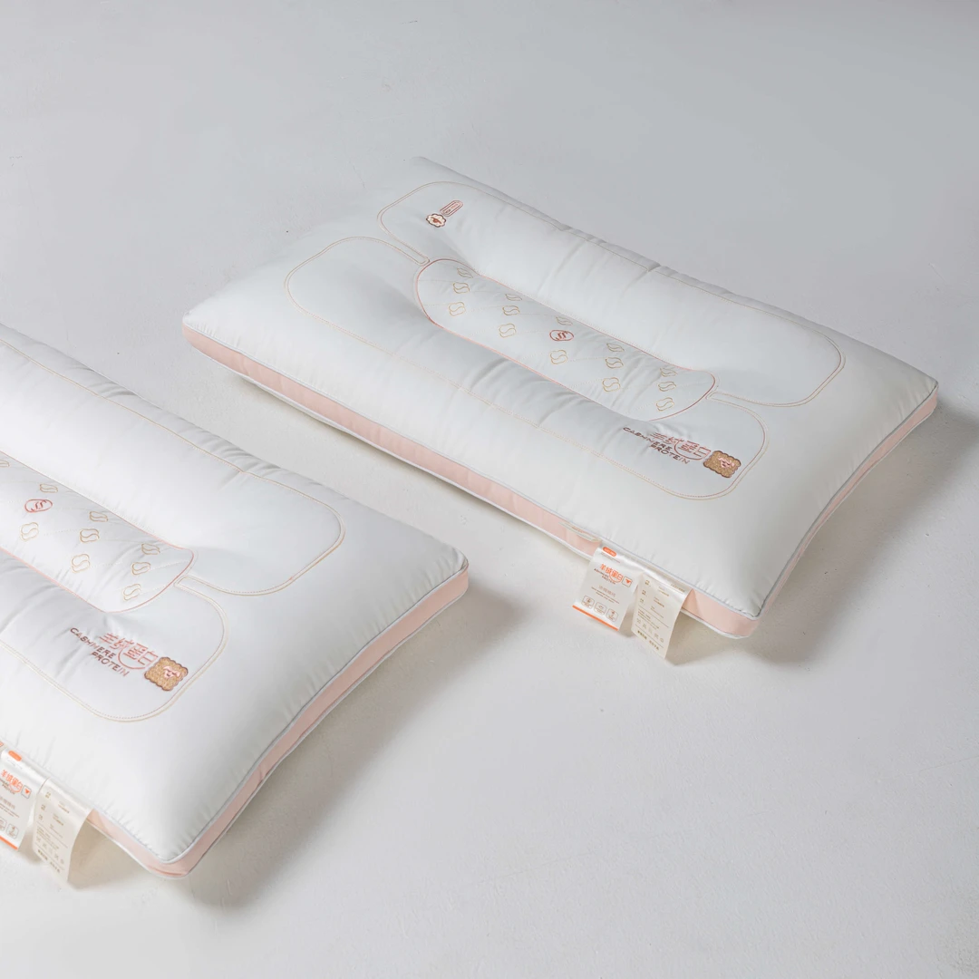 绣花夫人/羊绒蛋白暖绒枕/高回弹/超柔枕芯/护颈助眠/单支装