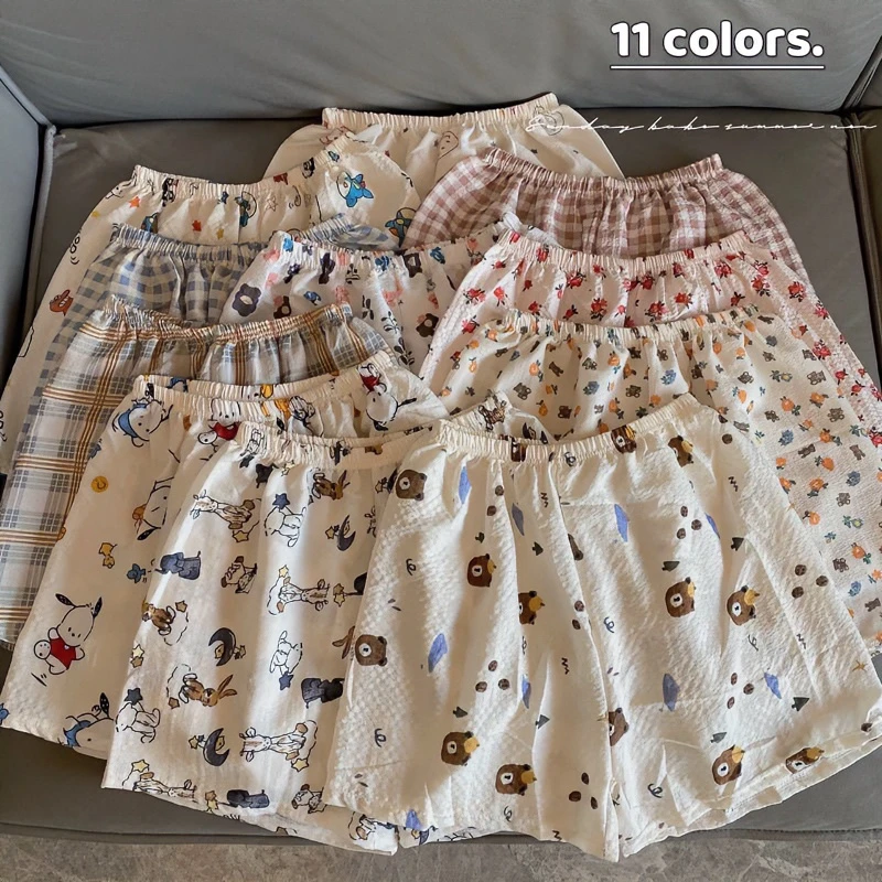 新款遛弯短裤！夏季透气卡通休闲宽松新款薄款睡裤女短裤家居裤夏